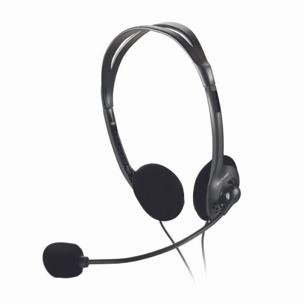 Fone de ouvido Multilaser headset stereo com fio 32 ohms preto P2 - PH002