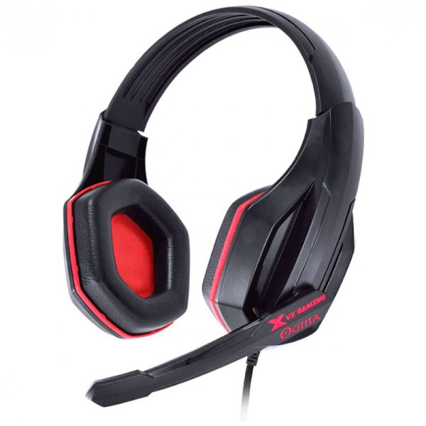Fone headset gamer VX Gaming Ogma P2 stereo com microfone - Preto e Vermelho - Image 2