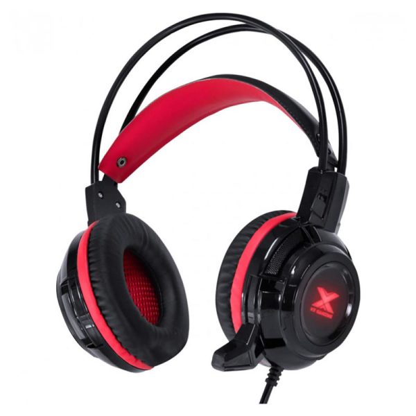 Fone headset VX Gaming Taranis V2 P2 com microfone - Preto e Vermelho - Image 2