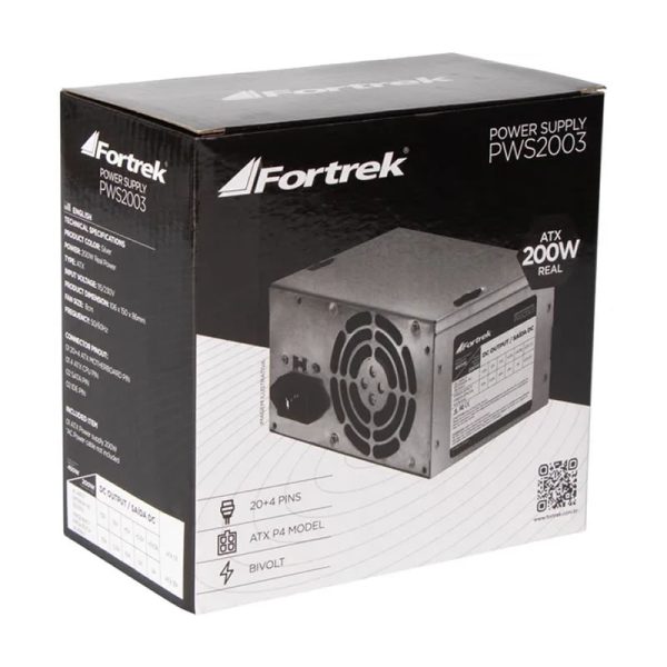 Fonte PC ATX 200w s/cabo 20+4p Fortrek - Image 4