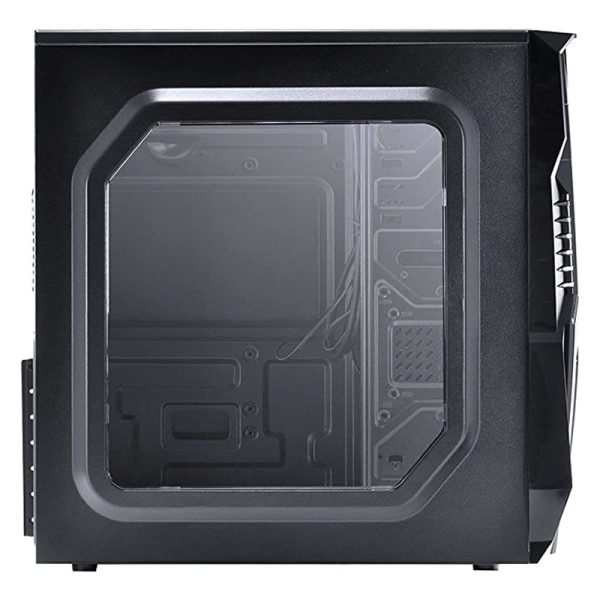 Gabinete gamer VX Gaming Kepler com janela lateral acrílica preto frontal acrílico 1 fan LED vermelho - Image 3