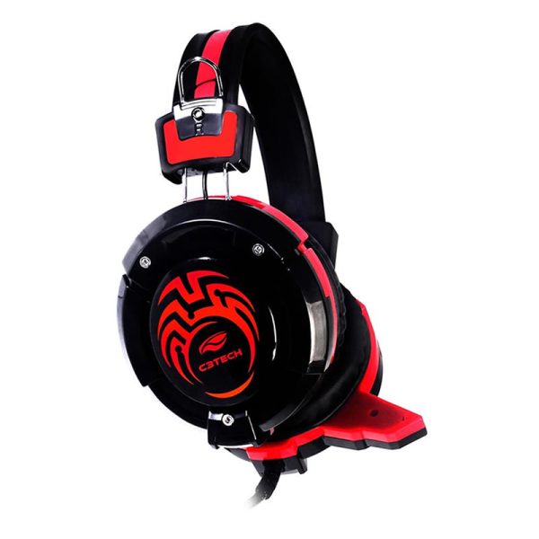 Headset gamer C3Tech Flycatcher, P2 e USB, preto e vermelho - PH-G10BK - Image 2