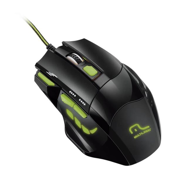 Mouse gamer 2400DPI com QuickFire verde Multilaser - MO208 - Image 2