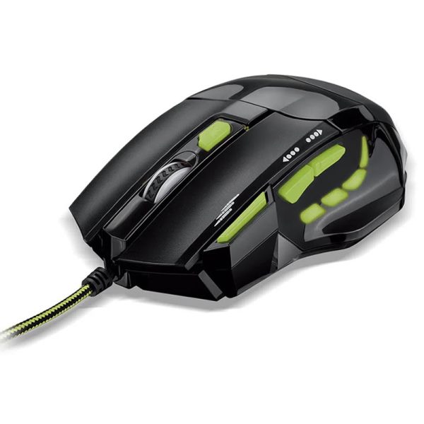 Mouse gamer 2400DPI com QuickFire verde Multilaser - MO208