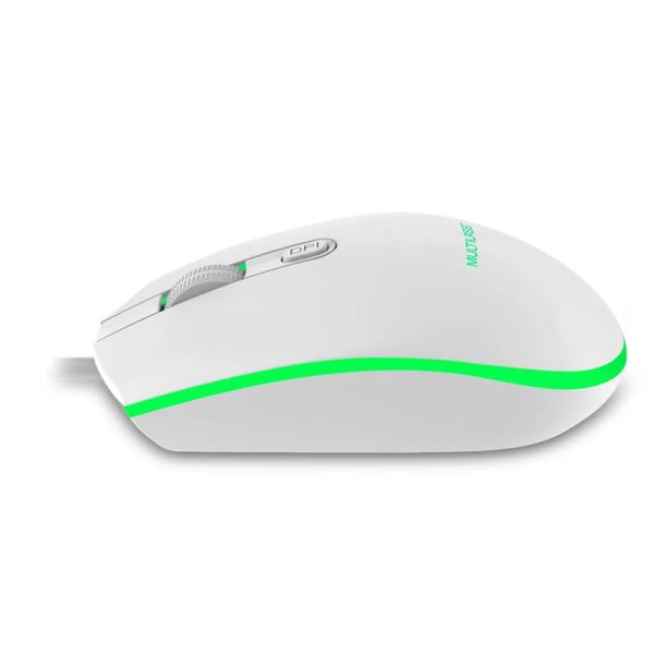 Mouse gamer Multilaser 2400DPI LED branco - MO299 - Image 3