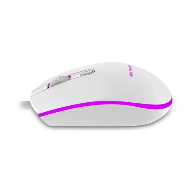 Mouse gamer Multilaser 2400DPI LED branco - MO299 - Image 5