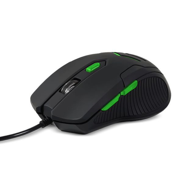 Mouse gamer Multilaser 3200DPI 6 botões preto/verde com Mouse Pad - MO273 - Image 3