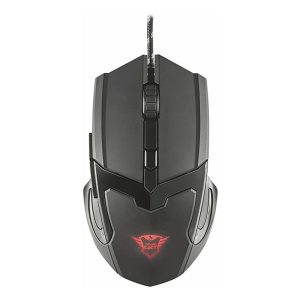 Mouse gamer Trust GXT 101 GAV, LED multicolor, 4800DPI, 6 botões, preto - 21044