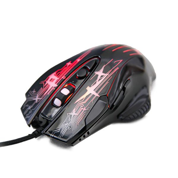 Mouse gamer USB c/LED RGB 2400 DPI 8 botões cabo 1.5 metros MU2905 - Hayom - Image 3