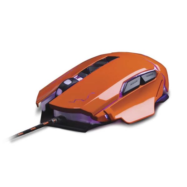 Mouse gamer Warrior Ivor 3200DPI 7 botões controle DPI laranja - MO263 - Image 2