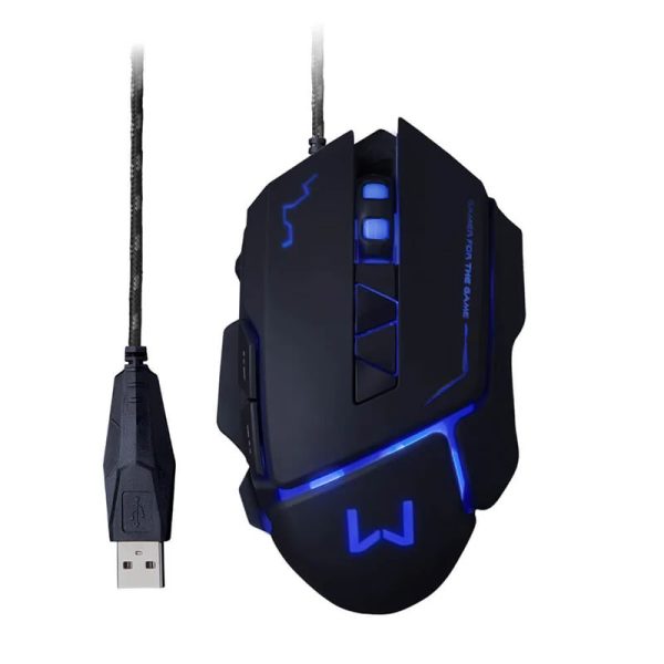Mouse gamer Warrior Ivor 3200DPI 7 botões controle DPI preto - MO261 - Image 2