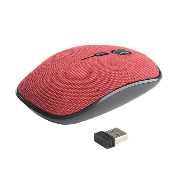Mouse sem fio 1200DPI Goldentec GTMO1 em tecido vermelho - Image 2