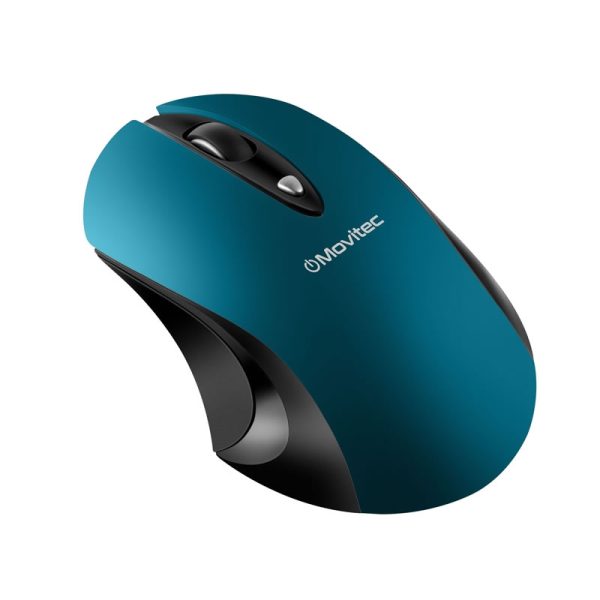 Mouse sem fio Movitec OMW-04 1000-1600 DPI preto e azul petróleo - Image 2