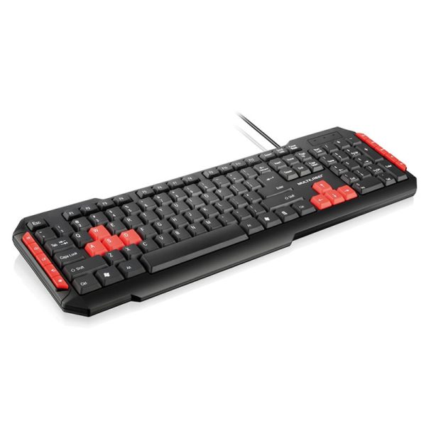 Teclado Gamer com hotkeys multimídia Preto/Vermelho Multilaser - TC160 - Image 2