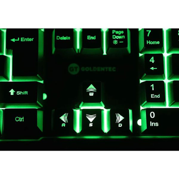 Teclado Gamer Goldentec Legend LED Backlight verde Aluminium Edition - Image 3