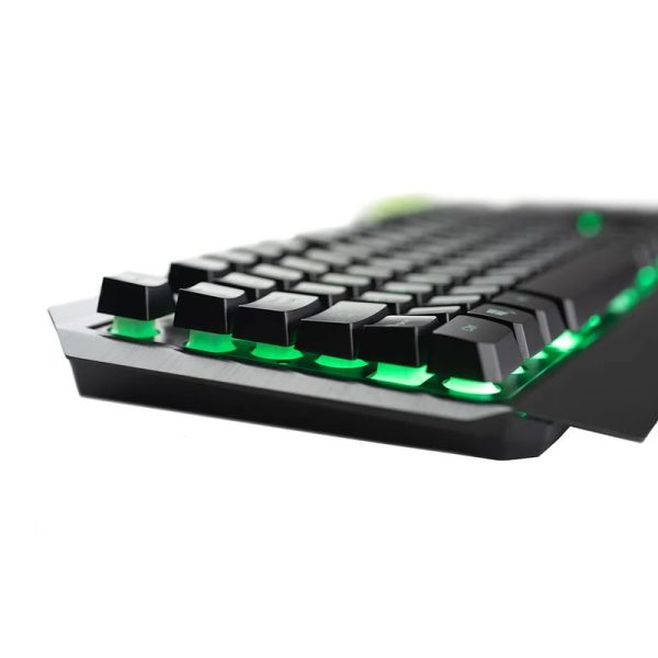Teclado Gamer Goldentec Legend LED Backlight verde Aluminium Edition - Image 4