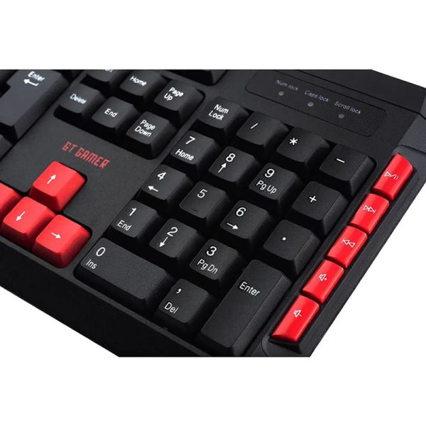 Teclado USB Goldentec GT TGaming Preto/Vermelho - Image 2
