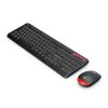 Kit Teclado e Mouse sem fio C3Tech, nano receptor USB, ABNT2, Preto/Vermelho - K-W100BK - Image 3