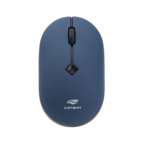 Mouse sem fio C3Tech RC, 1600DPI, nano USB, 2x pilhas AA, azul - M-W60BL