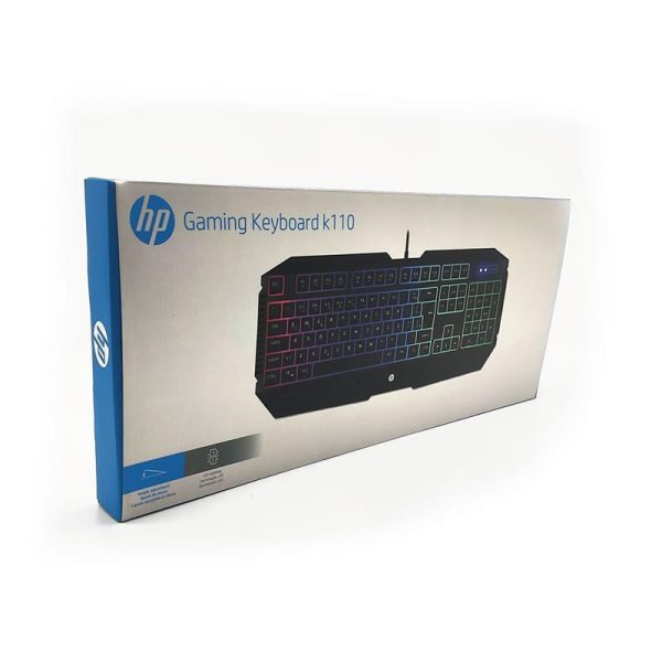 Teclado USB Gamer K110 LED Preto HP - Image 3