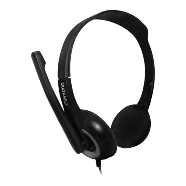 Headset Basic conexão P3 cabo de 150cm cancelamento de ruído driver 40 mm potência 45mw preto - PH367