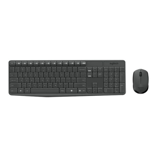 Kit Teclado e mouse Wireless USB Cinza MK235 Logitech