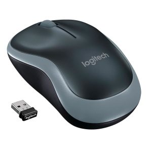 Mouse sem fio Logitech M185 - Cinza