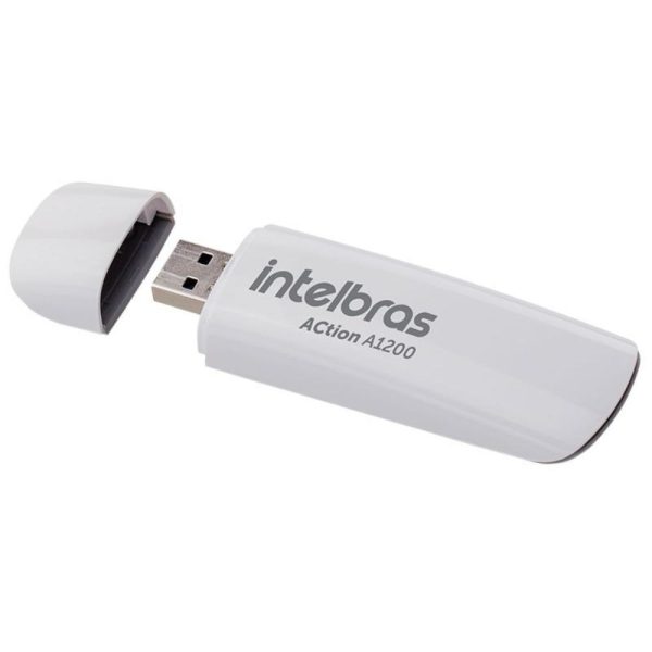 Adaptador Intelbras Wi-fi USB, Inet Action A1200, 3.0, Dual Band, 1200mbps