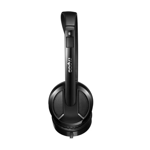 Headset Rapoo P2 P3 3.5mm Microfone Sem Ruído Preto H100 - RA019 - Image 2