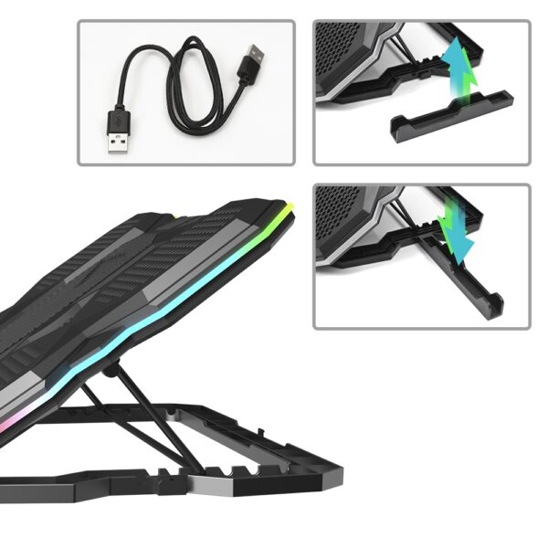 Base Para Notebook 17,3 Gamer NBC-300BK C3Tech - Image 3