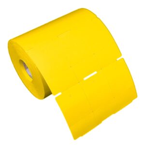 Etiqueta Tag Roupa 35x60mm Amarela 3 Col 1 Picote Couche P Ribbon Rolo C1500 E 30m