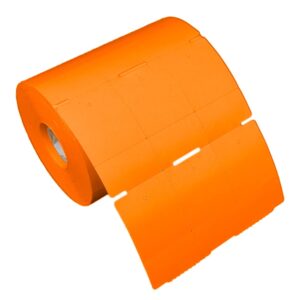 Etiqueta Tag Roupa 35x60mm Laranja 3 Col 1 Picote Couche P Ribbon Rolo C1500 E 30m