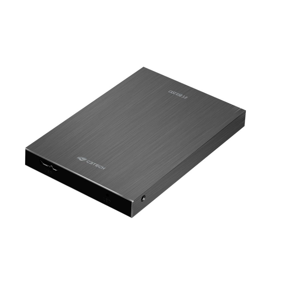 Gaveta C3tech Para Hdssd Externo 2,5 Usb 3.0 Ch-400cb Preto