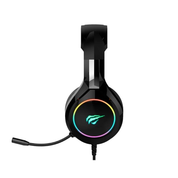 Headset Gamer Havit H2232d, Rgb, Microfone Flexível Preto - Imagem 3